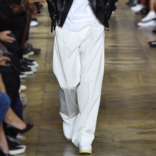 休闲裤 春秋宽松垂感小西裤 男士 潮流高级百搭直筒裤 纯色阔腿裤 大码