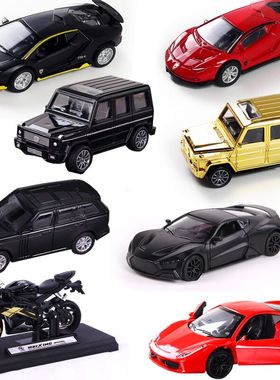 黑色合金汽车模型蛋糕装饰品摆件跑车G63越野车摩托车男神过生日