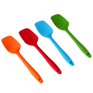 奶油蛋糕硅胶搅拌勺 烘焙工具耐高温硅胶食品级锅铲刮刀抹刀一体式