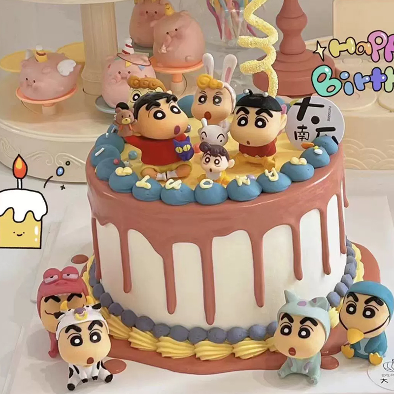 ins儿童搞怪蜡笔小新生日插件