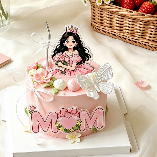 母亲节捧花妈妈结爱心MOM蛋糕