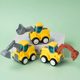 奇趣按压工程车蛋糕装 饰摆件挖掘机推土钻土压路车儿童生日插件