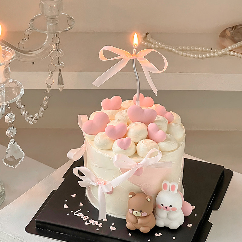 2026情人节蛋糕装饰可爱熊兔摆件2.14情侣告白唯美浪漫装扮插件,节庆用品/礼品,节日装扮用品,淘宝优惠券,粉丝福利购,淘宝优惠卷