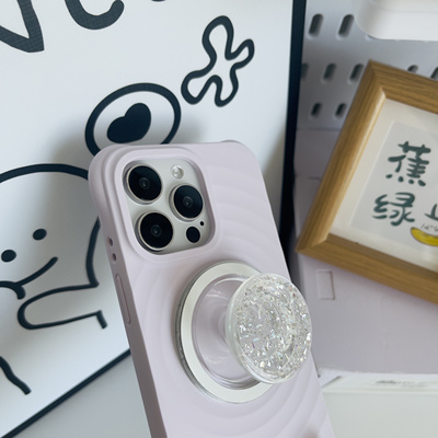 （售完不补）奶茶紫波漾壳带挂绳孔真液态硅胶壳全包保护适用iphone15plus系列简约耐脏精孔糯叽叽