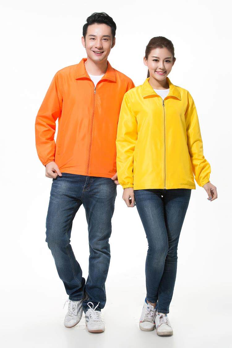 맞춤 학급 교복 문화 광고 셔츠 맞춤 DIY 의류 맞춤 의류 긴팔 작업복 로고가 인쇄된 바람막이 점퍼