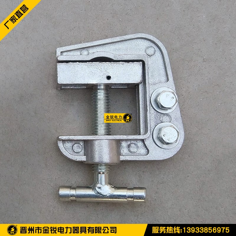 配电室母排铜排扁铁角铁接地线夹接地线接地卡子铜线夹铝平口夹