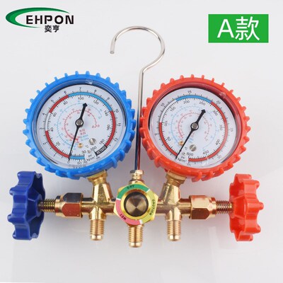 加氟表536汽车空调r134a加氟表阀双表阀 r22雪种冷媒压力表空调制