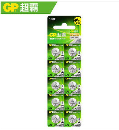 超霸LR44 A76小纽扣电池圆形AG13 gpa76 L1154 SR44 357A电子1.5V