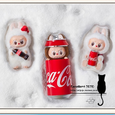 LABUBU可乐搪胶脸潮玩盲盒手办