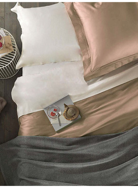 Roze居家埃及棉100支贡缎四件套纯色四件套春4件套 床上用品 欧i.