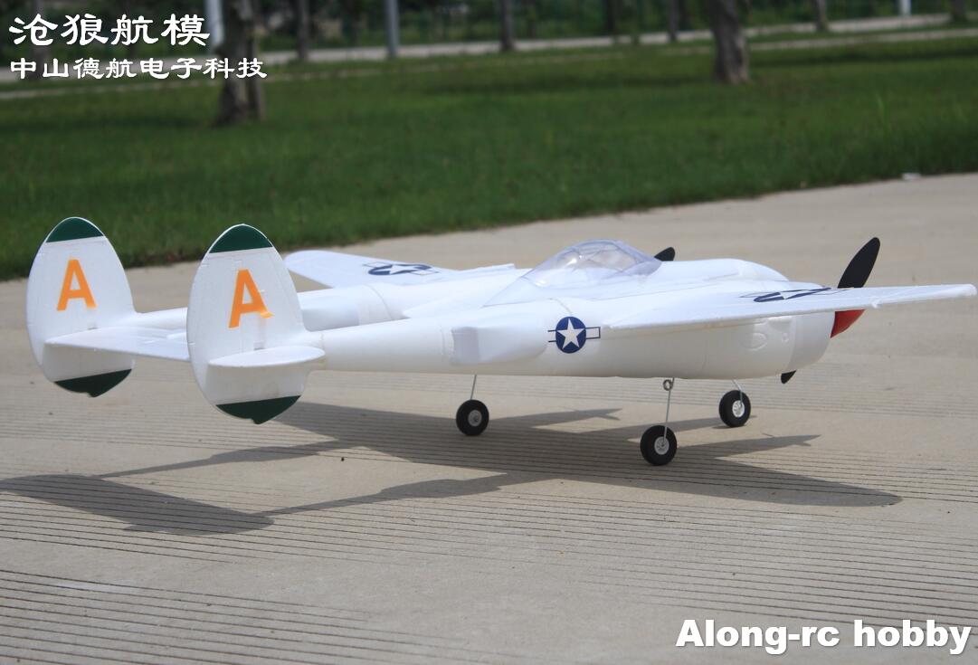 항공기 모델 원격 제어 항공기 1.2M P-38 LIGHTNING 전투기 EPO 쌍발 엔진 고정익 항공기