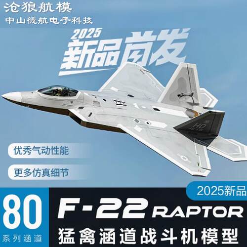 沧狼航模Freewing F-22 Raptor“猛禽”泡沫80mm涵道仿真模型飞机