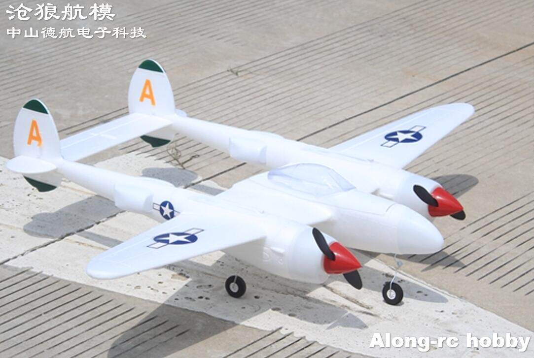 항공기 모델 원격 제어 항공기 1.2M P-38 LIGHTNING 전투기 EPO 쌍발 엔진 고정익 항공기