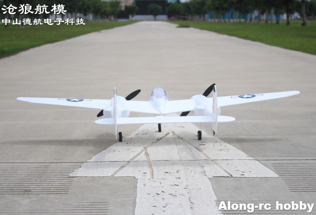 항공기 모델 원격 제어 항공기 1.2M P-38 LIGHTNING 전투기 EPO 쌍발 엔진 고정익 항공기