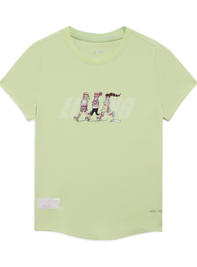 Lining/李宁正品跑步系列儿童冰感舒适透气圆领短袖T恤YTSS014