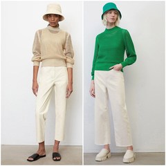 德系奢牌M0P 女款 棉麻混纺半高领镂空针织衫 4566