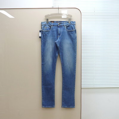 意大利奢品Tru撤柜 男款  蓝色洗水修身弹力SKINNY牛仔裤 E390