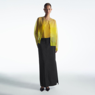 针织上衣 欧根纱半透圆领无袖 9381 女款 北欧风CS