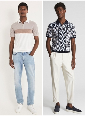 英伦简约RS 男款 半拉链短袖针织衫合集 版衫 C186