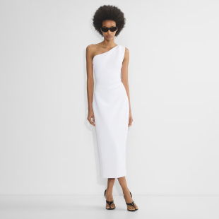 连衣裙 单肩双层绉纱长款 A448 女款 加拿大红牌