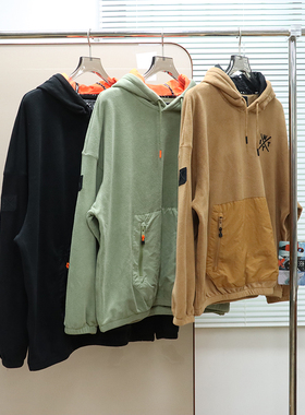 澳洲滑雪潮牌WATS 无性别 连帽刺绣拼接抓绒宽松卫衣 D515