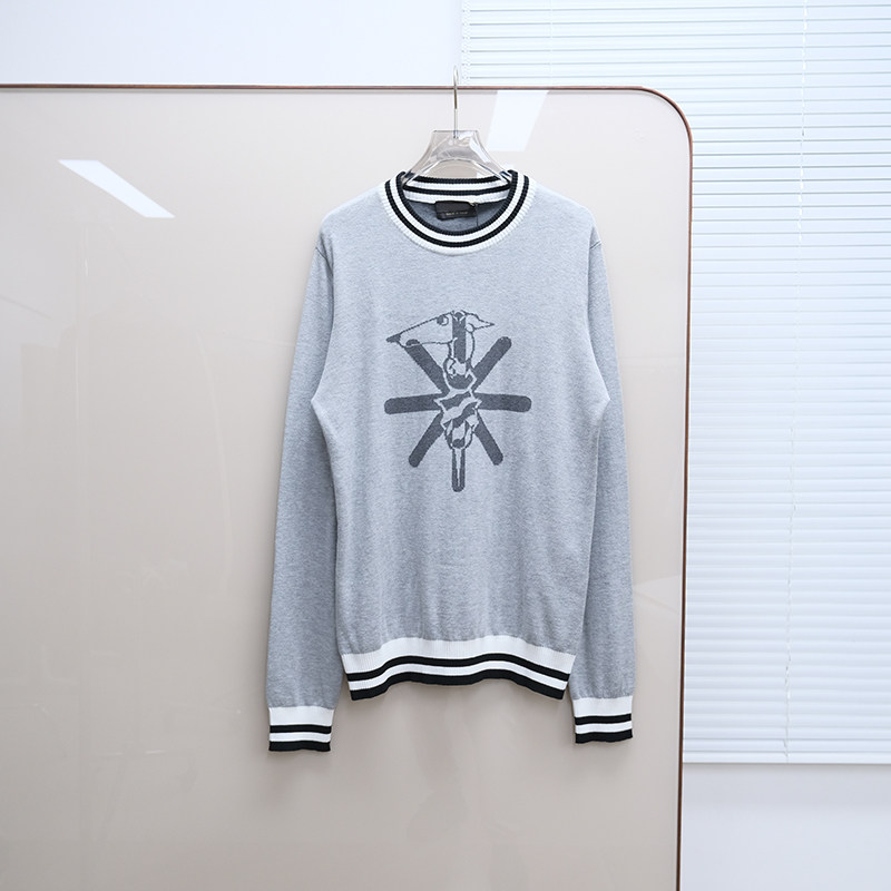 意大利奢品Tru撤柜  男款 圆领提花长袖针织衫 E348