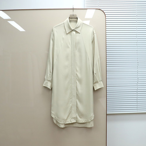 国货精品 女款 斜纹A字剪裁长袖衬衫款连衣裙 B770