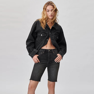 百慕大虚边高腰牛仔短裤 加拿大DEN1M 修身 女款 4444 F0RUM