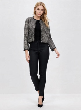 澳洲轻奢风M@CS 女款 莫代尔混纺涂层高腰修身弹力牛仔裤 5572