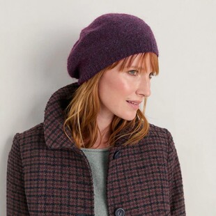 马海毛羊毛混纺罗纹针织贝雷帽 E286 女士 英伦se@s@1t