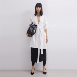 腰带针织开衫 西班牙极简设计师 短袖 和式 4493 女款