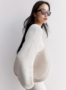 北欧极简STYN 女款 圆领落肩针织毛衣 9321