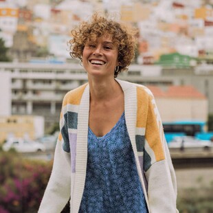 F726 日落提花OPEN落肩针织开衫 英伦户外山系PSG 女款