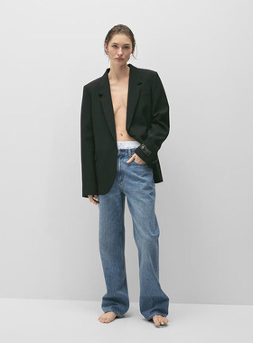 加拿大红牌DF 女款 90年代低腰宽松直筒牛仔裤 意大利面料 C434