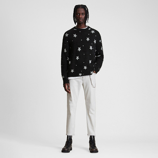 针织衫 羊毛羊驼毛混纺圆领星星提花宽松长袖 D156 男款 英伦ALL