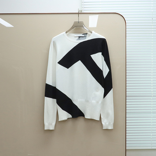 针织衫 圆领印花简约长袖 C317 女款 西班牙轻奢AD