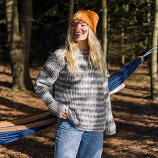 F707 渐变圆领条纹针织衫 英伦户外山系PSG 女款