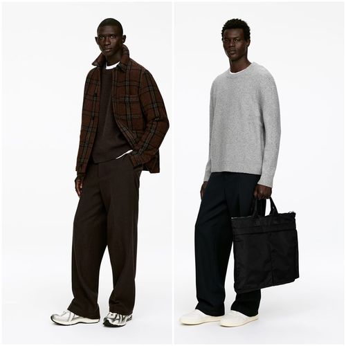 北欧风@KT 男款 棉羊毛混纺圆领罗纹宽松针织毛衣 D281