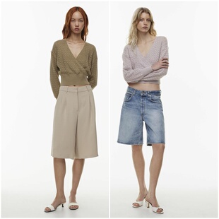 针织衫 美利奴羊毛混纺钩编裹身款 5082 女款 加拿大红牌