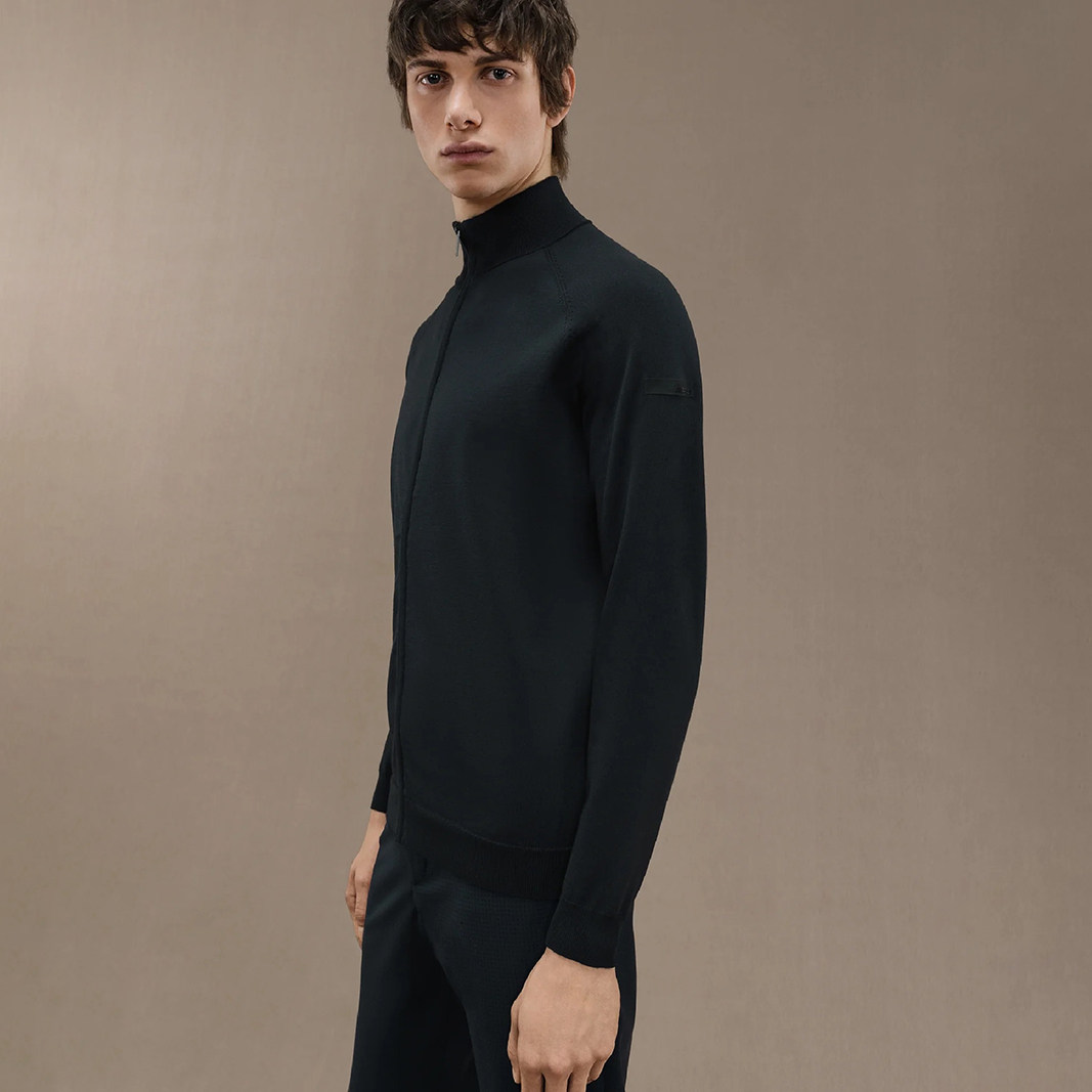 意大利海洋运动轻奢RR 男款 简约拉链长袖针织开衫外套 E264