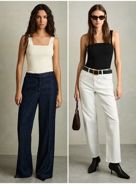 英伦简约RS 女款 方领针织背心 9591