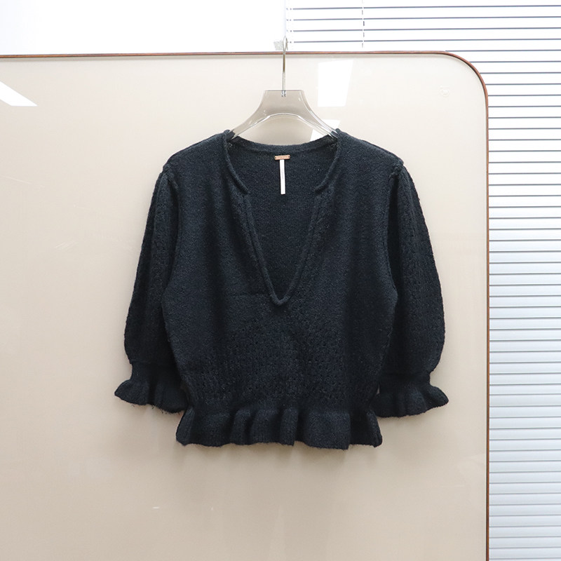 美系FP  女款 羊毛混纺V领长袖针织衫 E539,女装/女士精品,毛针织衫,淘宝优惠券,粉丝福利购,淘宝优惠卷