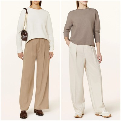 德系中产一棵树 女款 棉质插肩袖卷边圆领长袖针织衫 6261