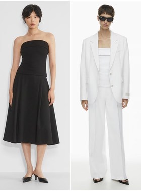 加拿大红牌 女款 双层绉纱抹胸上衣 A446