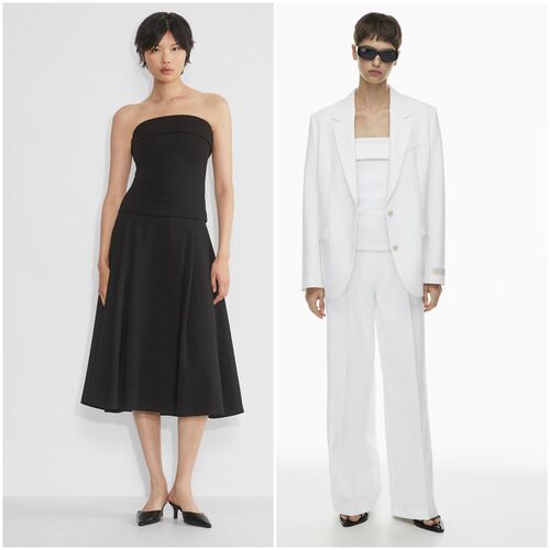 加拿大红牌 女款 双层绉纱抹胸上衣 A446