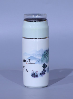 山东无棣海洋贝瓷茶杯茶水分离