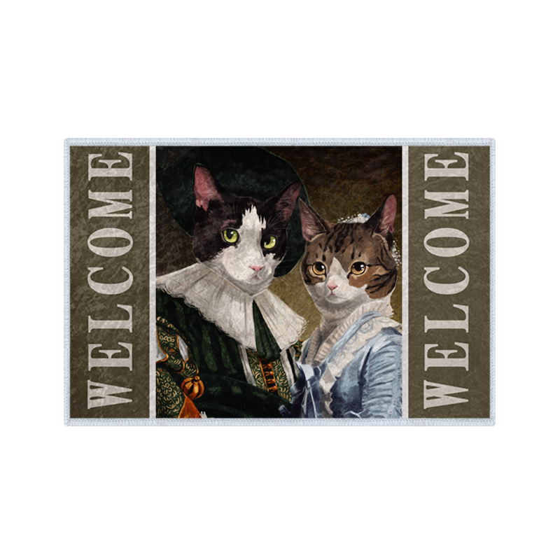 世界名画猫咪硅藻泥地垫