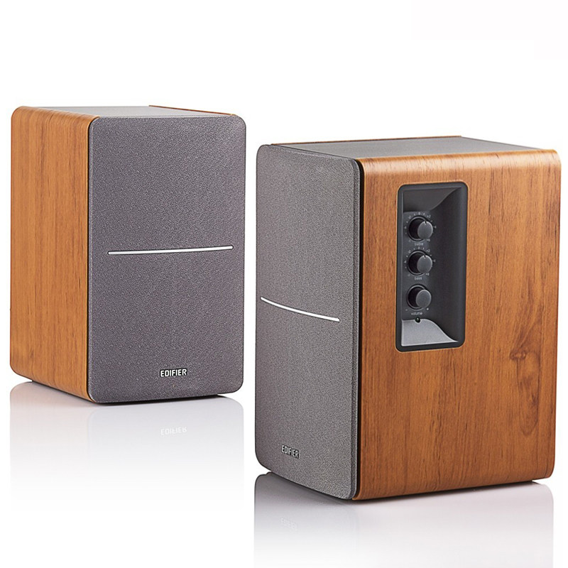edifier木质桌面有源客厅低音炮
