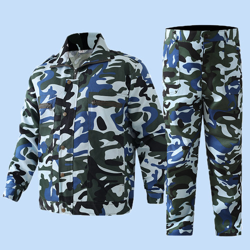 户外春秋迷彩服上衣裤子套装学生军训服劳保工作服工地工装汽修服