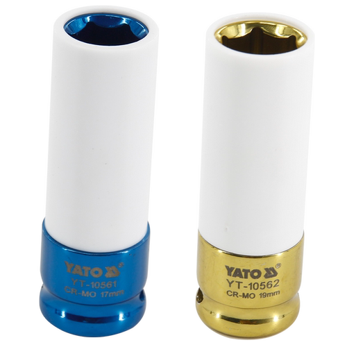 YATO风炮套筒薄壁长款1/2重型12.5mm风动套筒六角气动扳手风炮头